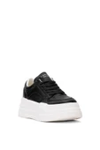 Lufian Darla Kadın Hakiki Deri Klasik Sneaker Siyah 121230020 - 3