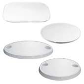 Table Top Oval w/2 Glassholders, 450x760mm, ASA White - 1