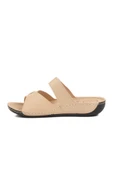 Aspor Bej Cırtlı Anatomik Kadın Düz Terlik thumbnail 2