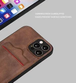 Apple iPhone 14 Pro Max Kartlıklı Rich Boss Deri Kılıf Siyah - 3