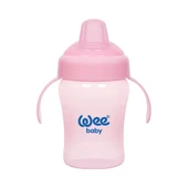 Wee Baby 775 Colorful Akıtmaz 240 ml Kulplu Bardak Pembe - 1