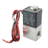 12V Solenoid Valf- 2 Konumlu 2 Yönlü Pnömatik Valf Vana -2v025-08 thumbnail 1
