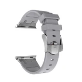 Sneezy Apple Watch 42-44-45-49MM İle Uyumlu Everest Tasarım Silikon Kordon  Gri thumbnail 5