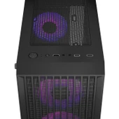 Rampage Kasa Lyra Mesh Temperli Siyah 3x2Cm RGB Fan M-Atx Mid-T Gaming (Power Yok) - 3