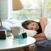 Apple Watch Uyumlu Silikon Akıllı Saat Şarj Standı  Mint thumbnail 2