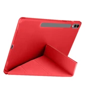 Samsung Galaxy Tab S7 Fe T735 / T737 / T730 12.4 İnç Katlanabilir Kalemlikli Standlı Akıllı Kılıf  Kırmızı - 2
