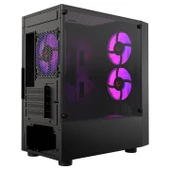Rampage Kasa Lyra Mesh Temperli Siyah 3x2Cm RGB Fan M-Atx Mid-T Gaming (Power Yok) - 4