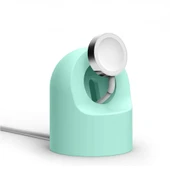 Apple Watch Uyumlu Silikon Akıllı Saat Şarj Standı  Mint thumbnail 3