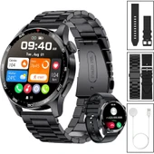 Watch GT3 PRO Siyah Akıllı Saat, Klasik AMOLED Sesli Görüşme,NFC Android iPhone Huawei Uyumlu 8,9,10 - 1