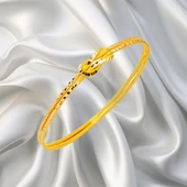 22 Ayar Kristal Model Aşk Düğümü Bilezik 15 Gr - 1