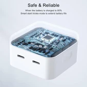 Apple iPhone Uyumlu USB-C - Lighting 35W Hızlı Şarj Cihazı Çift Çıkışlı Aynı Anda 2 Cihaz Şarjı imkanı. thumbnail 6