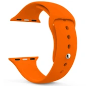 Apple Watch Series 6 44 MM Silikon Kordon Turuncu - 1