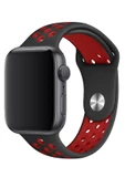 Apple Watch Series 2 44 MM Fileli Kordon Siyah-Kırmızı - 3