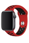 Apple Watch Series 2 44 MM Fileli Kordon Kırmızı-Siyah - 2
