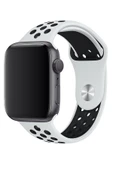 Apple Watch Series 4 42 MM Fileli Kordon Beyaz-Siyah - 2