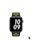Apple Watch Series 6 44 MM Fileli Kordon Siyah-Sarı - 2