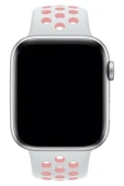 Apple Watch Series 5 44 MM Fileli Kordon Beyaz-Pembe - 2