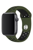 Apple Watch Series 7 45 MM Fileli Kordon Haki-Siyah - 2