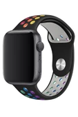 Apple Watch Series 6 38 MM Fileli Kordon Siyah-Renkli - 4