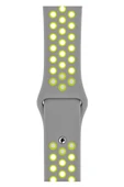 Apple Watch Series 6 38 MM Fileli Kordon Gri-Sarı - 1