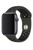 Apple Watch Series SE 40 MM Fileli Kordon Zeytin-Siyah - 3