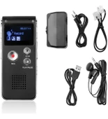 Dijital Ekranlı Ses Kayıt Dinleme Cihazı Kulaklıklı Ve Mikrofonlu 16 Gb Hafızalı HS27 thumbnail 3