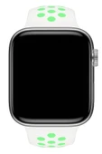 Apple Watch Series 6 42 MM Fileli Kordon Beyaz-Yeşil - 3
