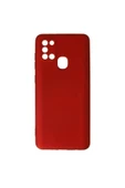 Samsung Galaxy A21S Premium Silikon Kılıf Bordo - 1