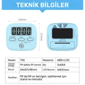 NPO NPT05M Mutfak,Ders,Yemek için 99:59dk Dijital Alarm Kronometre,Pomodoro Öğrenci Motivasyon Saati - 7
