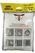HAFSER 125 X 150 Cm Çift Kanat Sineklik Yapıştırma Bantlı Pencere Ve Kapıların Kapanmasını Engellemez - 1