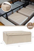Baza Kutu Hurç, Yatak Kanepe Altı Düzenleyici Su Geçirmez Mukavva Destekli (50x40x19cm) 1 Adet Kahve thumbnail 1