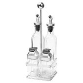 Tantitoni Metal Standlı 4lü Cam Sosluk Seti - Gri Kapaklı 170ml/80ml - 1