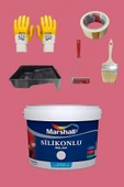 Marshall 5'li Set Silikonlu Özel Mat Duvar Boyası Fuşya Çiçeği 50 Çeşit Renk 2.5lt - 1