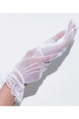 SUNA BEYAZ FİLE ELDİVEN BİLEKTEN DANTELLİ - 5