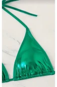 Oceana Kadınlar için Şık Yeşil Halter Bikini Takımı - Yüksek Esneklik, Arka Bağlama Tasarımı, Yan Bağlar - 4