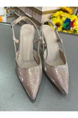 Park Moda EN MODA AÇIK ROSE GOLD 7CM KADEH TOPUK ARKASI AÇIK YAN BANTLI ÇOK RAHAT KADIN ABİYE AYAKKABI - 6