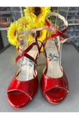 bitangosu RUĞAN KIRMIZI KELEBEK MODEL TANGO DANS VE ABİYE AYAKKABISI thumbnail 5