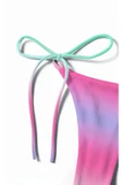 sky Ombre Baskılı Kadın Bikini Takımı Yan Bağlamalı Yüksek Kesim Alt, Esnek Polyester/Elastan Karışımı - 4