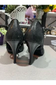 SUNA KAPALI BURUN PARLAK SİYAH TANGO DANS VE ABİYE AYAKKABISI thumbnail 5