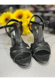 SUNA SİYAH MİRADA 8,5 CM 13 PONT TOPUK BOYU TANGO, DANS VE ABİYE AYAKKABI - 6