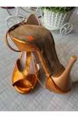 SUNA TANGO AYAKKABISI KADIN 8,5 CM (13 PONT)  T MODEL DERİ ÖZEL ÜRETİM - 1