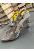 Park Moda EN MODA AÇIK ROSE GOLD 7CM KADEH TOPUK ARKASI AÇIK YAN BANTLI ÇOK RAHAT KADIN ABİYE AYAKKABI - 2