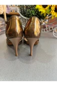 SUNA BRONZ DERİ KAPALI TOPUK 8,5 CM 13 PONT TOPUK BOYU TANGO, DANS VE ABİYE AYAKKABISI - 2