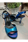 SUNA NEON MAVİ AÇIK TOPUK 13 PONT 8,5 CM TOPUK TANGO, DANS VE ABİYE AYAKKABISI - 4