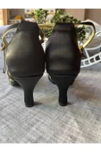 SUNA SİYAH SATEN BANTLI 6 CM TOPUKLU SALSA , BACATA, DANS VE ABİYE AYAKKABISI - 2