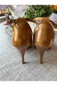 SUNA TANGO DANS AYAKKABISI YANDAN ÇİFT BAĞLI 8,5 CM (13 PONT) RUĞAN HARDAL - 4