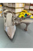 Park Moda EN MODA AÇIK ROSE GOLD 7CM KADEH TOPUK ARKASI AÇIK YAN BANTLI ÇOK RAHAT KADIN ABİYE AYAKKABI - 4