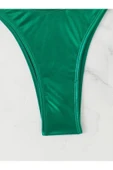 Oceana Kadınlar için Şık Yeşil Halter Bikini Takımı - Yüksek Esneklik, Arka Bağlama Tasarımı, Yan Bağlar - 3