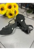 SUNA SİYAH MİRADA 8,5 CM 13 PONT TOPUK BOYU TANGO, DANS VE ABİYE AYAKKABI - 5