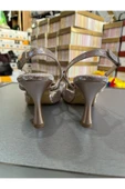 Park Moda EN MODA AÇIK ROSE GOLD 7CM KADEH TOPUK ARKASI AÇIK YAN BANTLI ÇOK RAHAT KADIN ABİYE AYAKKABI - 5